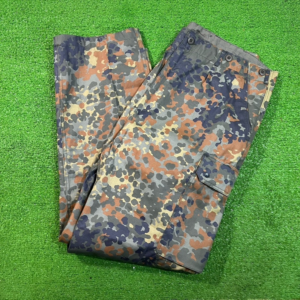 German Bundeswehr Flecktarn Combat Pants 42x34 Military Cargo Trousers Mens MINT